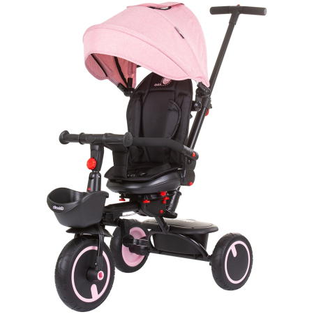 Pentru bebe - Tricicleta pliabila Chipolino Quick Fold cu sezut reversibil rose water