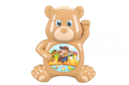 Jucarii tip Montessori - Ursuletul interactiv, touch me, cu sunete de animalute