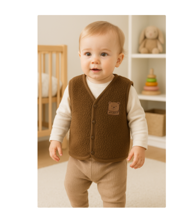 Vestă groasa, cu broderie ursulet [1]