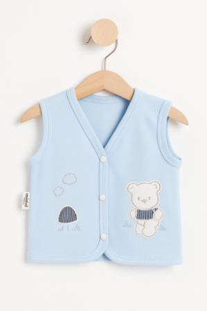 Vestă pentru bebeluși, din bumbac pieptănat, cu imprimeu de ursuleți [1]
