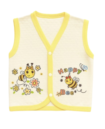 Veste bebe - Vestă pentru bebeluși, matlasata, Galben