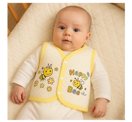 Vestă pentru bebeluși, matlasata, Galben [1]