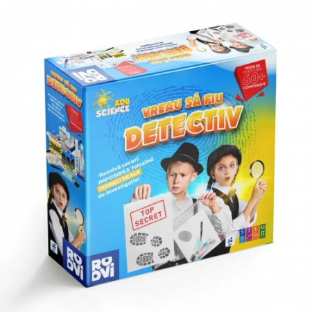 Jucarii tip Montessori - VREAU SA FIU DETECTIV - JOC EDUCATIV - 60 + COMPONENTE