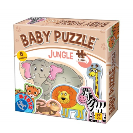 Jucarii - BABY PUZZLE JUNGLE - 6 PUZZLE - DE LA 2 ANI