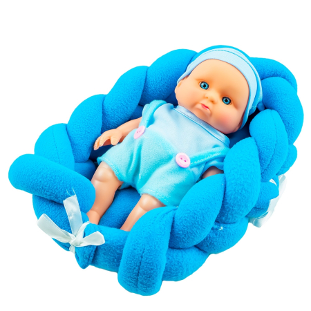 Papusi, plusuri, zane si figurine - Bebelus cu patut