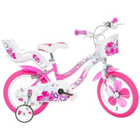 Import - Bicicleta copii Dino Bikes 14" Flappy roz