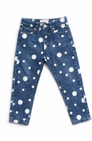 Pantaloni-colanti - Blugi fete, cu buline