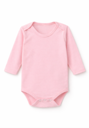 Body - Body simplu cu mânecă lungă, Roz