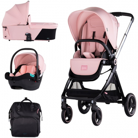 Carucioare - Carucior Chipolino Elite 3 in 1 pink marshmallow