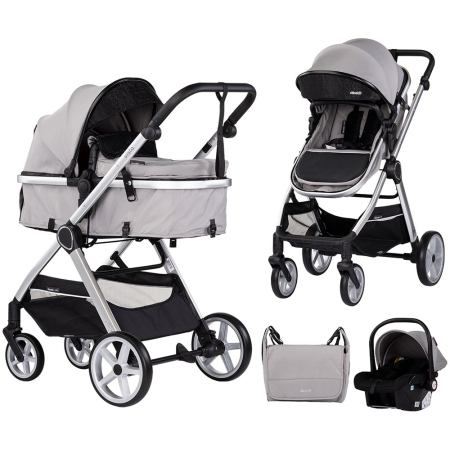 Carucioare - Carucior Chipolino Vista 3 in 1 cloud grey