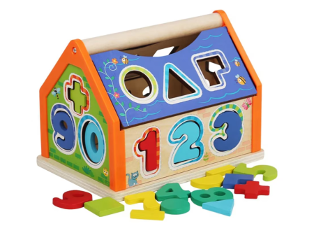 Jucarii tip Montessori - Casuta cu sortator forme si cifre, Montessori