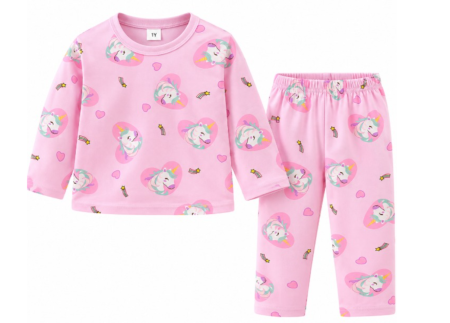 Costumase toamna-iarna - Compleu 2 piese, pentru copii, tip pijama, din bumbac 100%, Pony