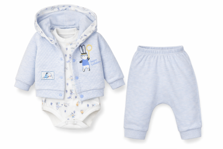Costumase - Compleu 3 piese, cu body, Tenis baby