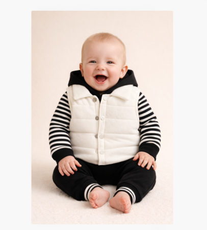 Set nou nascut - Compleu 3 piese cu vesta