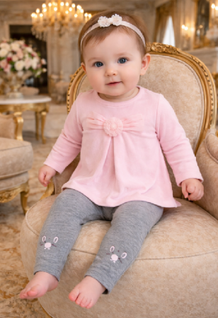 Costumase - Compleu sport pentru fetițe, 2 piese, 12-18 luni