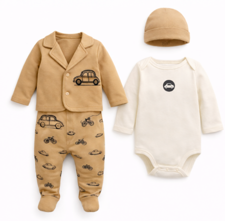 Costum botez - Costum 3 piese, Cu jacheta