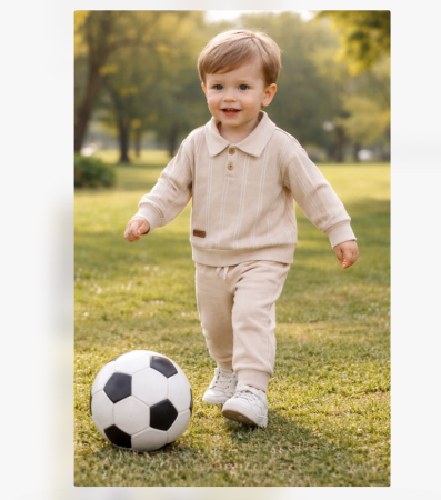 Trening - Costumas 2 piese, bluza tip camasa si pantalon, Bej