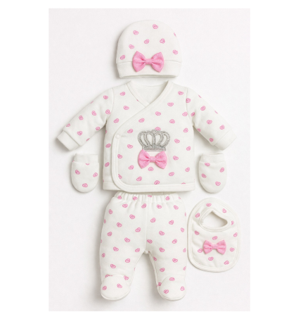 Costumase primavara-vara - Costumas copii, Set 5 piese, 0-3 luni, Imprimate