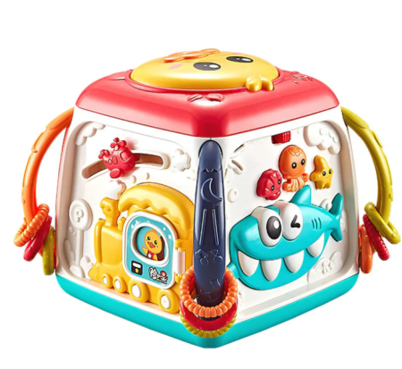 Jucarii interactive bebe - Cub interactiv, activitati mulltiple, 6 in 1