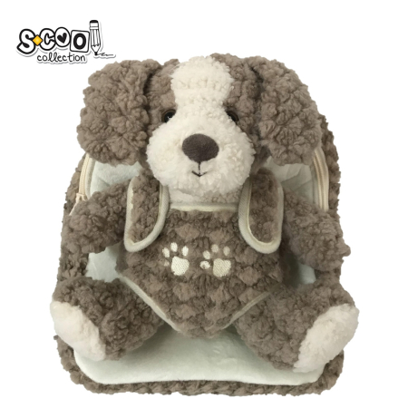La scoala - Ghiozdan gradinita Baby animals, 23x8x28 cm, BROWN PUPPY - S-COOL