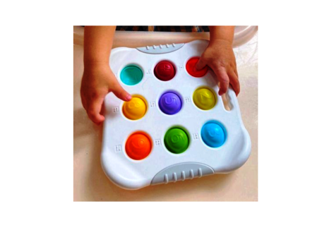 Jucarii interactive bebe - Jucarie bebe 9 butoane silicon pentru digitatie