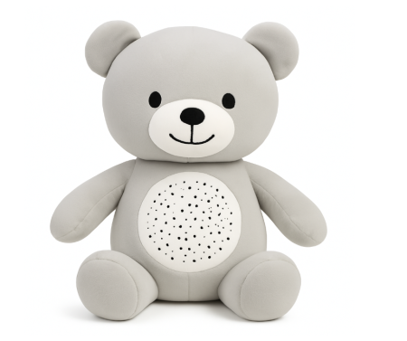 Veioza - Jucarie ursulet cu proiector si muzica, 34 cm