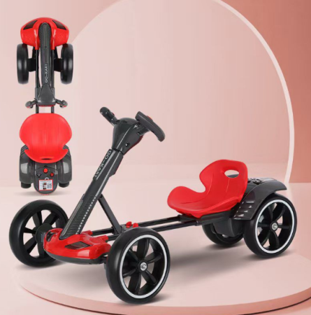 Noutati - Kart electric de drift pentru copii 3–8 ani, baterie 12V 7Ah, motor 35W, lumini LED, muzică Bluetooth, rotire 360°, autonomie până la 120 min