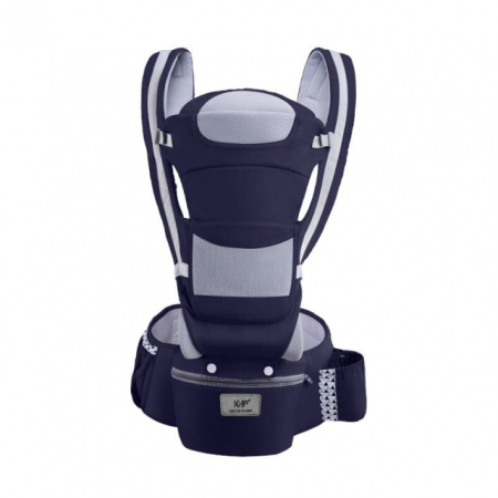 Pentru bebe - Marsupiu bleumarine cu scaunel, 0-3 ani