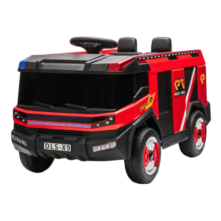 Masinute electrice - Masina pompieri cu acumulator + RC, 2 motoare, 12V, 4.5A