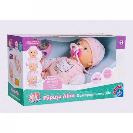 Jucarii - PAPUSA ALICE - DESCOPERIM EMOTIILE - 40 CM