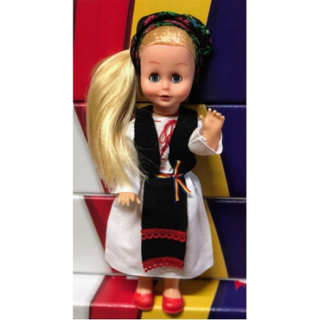 Papusi, plusuri, zane si figurine - PAPUSA ARADEANCA - COSTUM POPULAR - BLONDA - 38CM