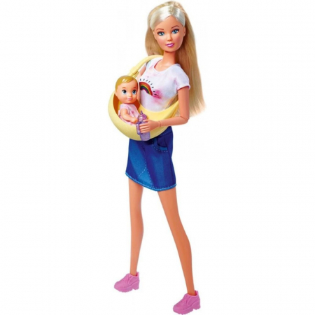 Papusi, plusuri, zane si figurine - Papusa Simba Steffi Love Baby Bag 29 cm cu accesorii