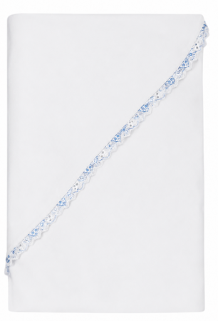 Paturele - Păturică bebe, Cu dantela, românească, din bumbac 100x100 cm - moale, confortabilă și delicată cu pielea bebelușului