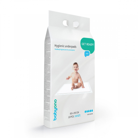 Haine bebe baietei - Paturica de unica folosinta 60 X 90 cm Babyono 10 bucati