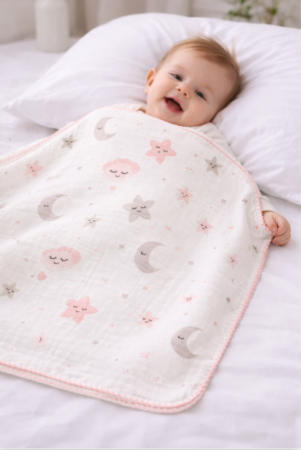 Noutati - Păturica muselină pentru bebeluși, norisori