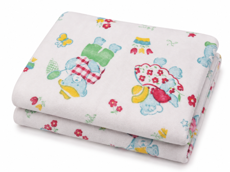 Haine bebe baietei - Păturică pentru bebeluși cu imprimeu vesel, Produs romanesc, Bumbac 100%, Multicolor
