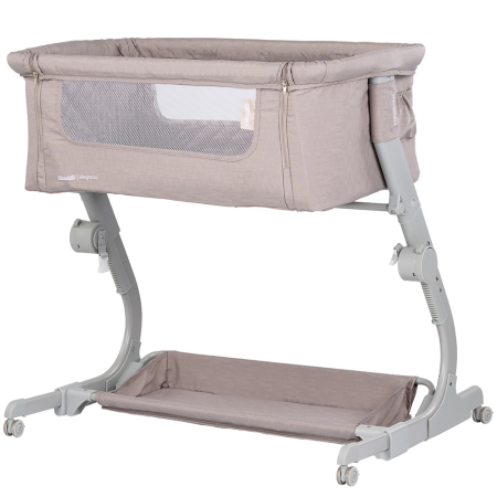 Patut bebe - Patut co-sleeper Chipolino Eleganza cu laterala culisanta tiramisu