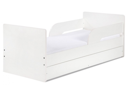 Patut din lemn - Patut copii Din lemn Cu Sertar KLUPS TIMO Alb