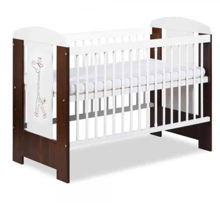 Patut din lemn - Patut copii din lemn KLUPS SAFARI Little Giraffe Wenge