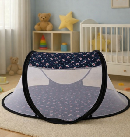 Patut bebe - Patut portabil, pop-up, pliabil, cu saltea, 0–18 luni