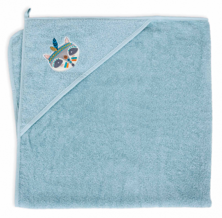 Prosop de baie - Prosop Baie cu Gluga Copii, 100%Bumbac, 460g/m2, Moale, Absorbant, Ceba Baby 100x100cm Zorro, Albastru