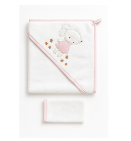 Prosop de baie - Prosop De Baie Pentru Bebelusi, Manusa inclusa, Baby Mouse