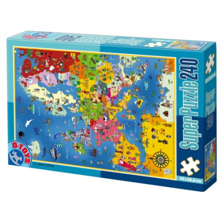 Noutati - PUZZLE EDUCATIV - 240 PCS - HARTI - EUROPA