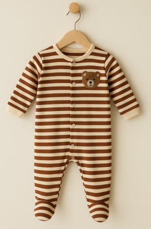 Noutati - Salopeta, 0-3 luni, Cu ursulet brodat