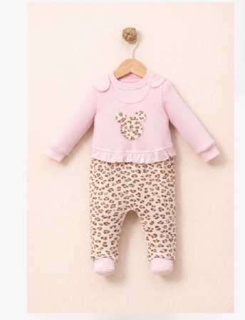 Salopete - Salopeta Animal Print cu bluza, Model Minnie stilizat