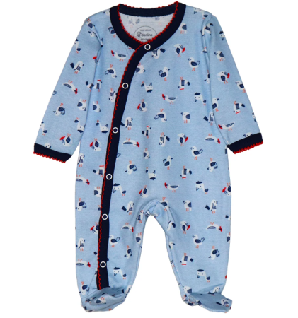 Salopete - Salopeta bumbac, nou nascut, albastra