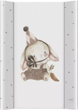 Saltea patut - Saltea de Infasat Ceba Baby Ultra Light 1.2kg, 50x70cm, cu Intaritura, Grosime 3cm, Sistem Siguranta si Anti-Alunecare, Iepurasul Clovn