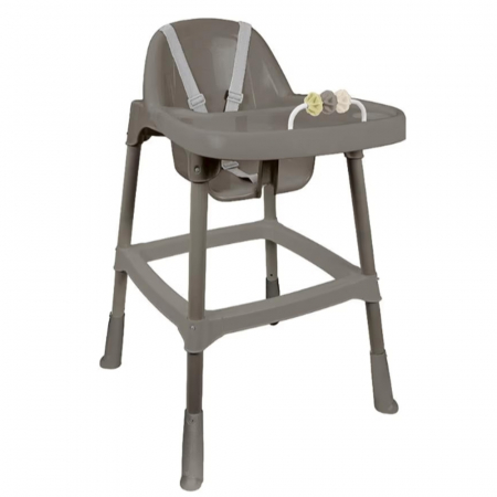 Pentru bebe - Scaunel cu masuta pentru bebelusi, Stone Grey - Dolu