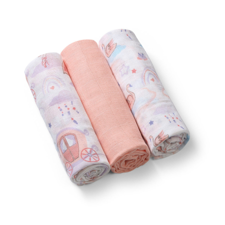 Scutece - Scutece muselina super soft, set 3 bucati, 100% bumbac, 70x70 cm, Babyono
