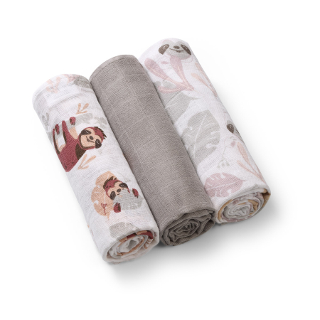 Scutece - Scutece muselina super soft, set 3 bucati, 100% bumbac, 70x70 cm, Babyono
